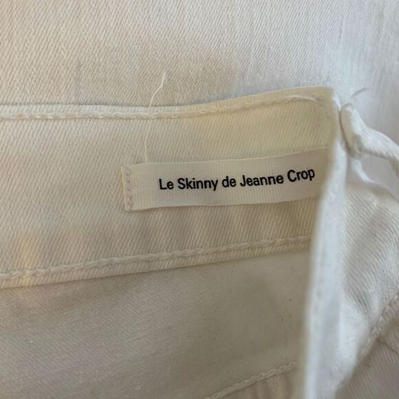 Frame‎ white denim jeans size 23 (size 0) skinny crop (2055) - Picture 4 of 10